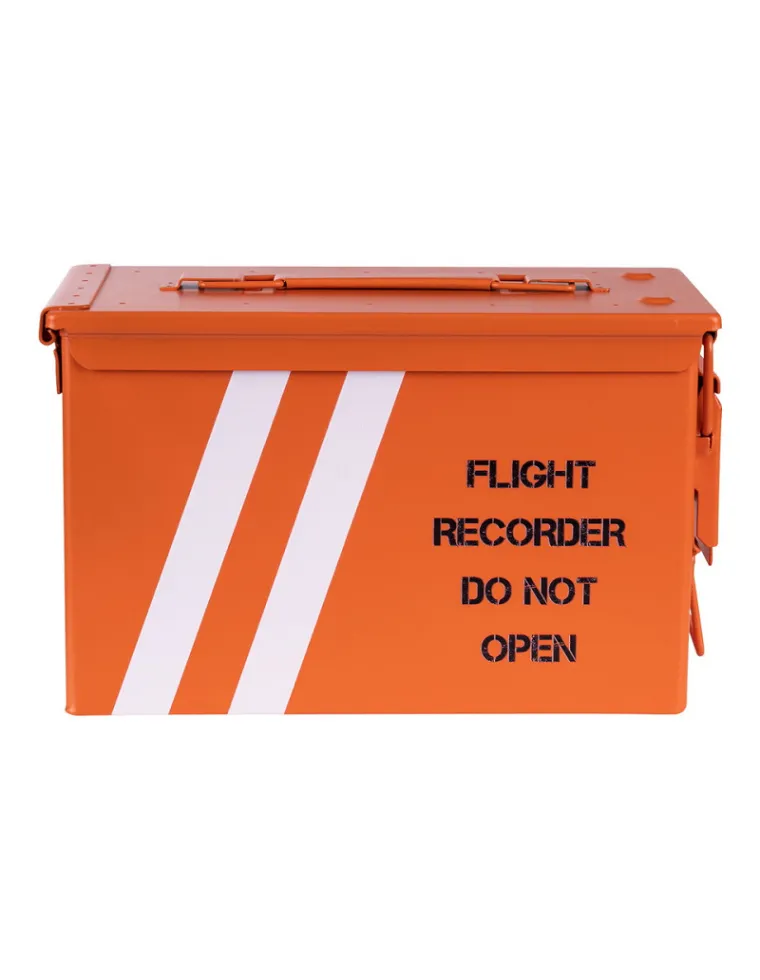 CAJA MUNICION CAL 50 FLIGHT RECORDER NARANJA
