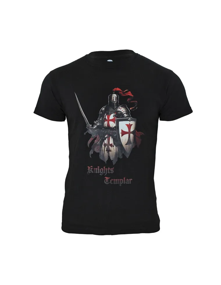 CAMISETA IMMORTAL CABALLEROS TEMPLARIOS NEGRA
