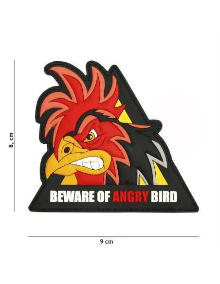 PARCHE PVC BEWARE OF ANGRY BIRD 5122