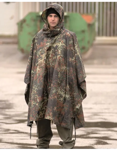 PONCHO RIPSTOP FLECKTARN MILT