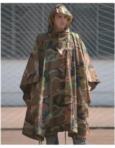 PONCHO RIPSTOP WOODLAND MILT 2