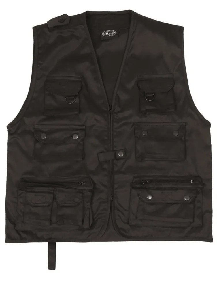 CHALECO SAFARI NEGRO