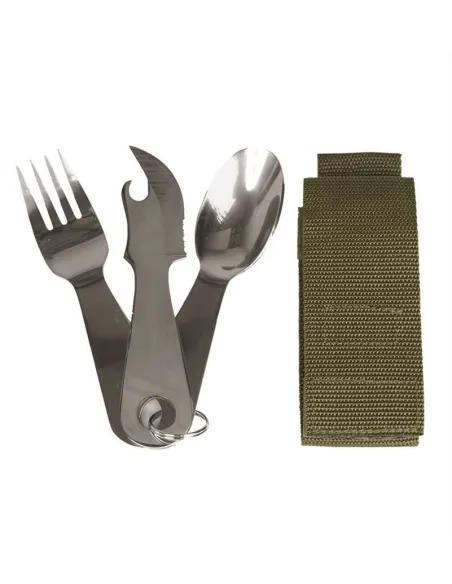 SET CUBIERTOS ACERO CON FUNDA