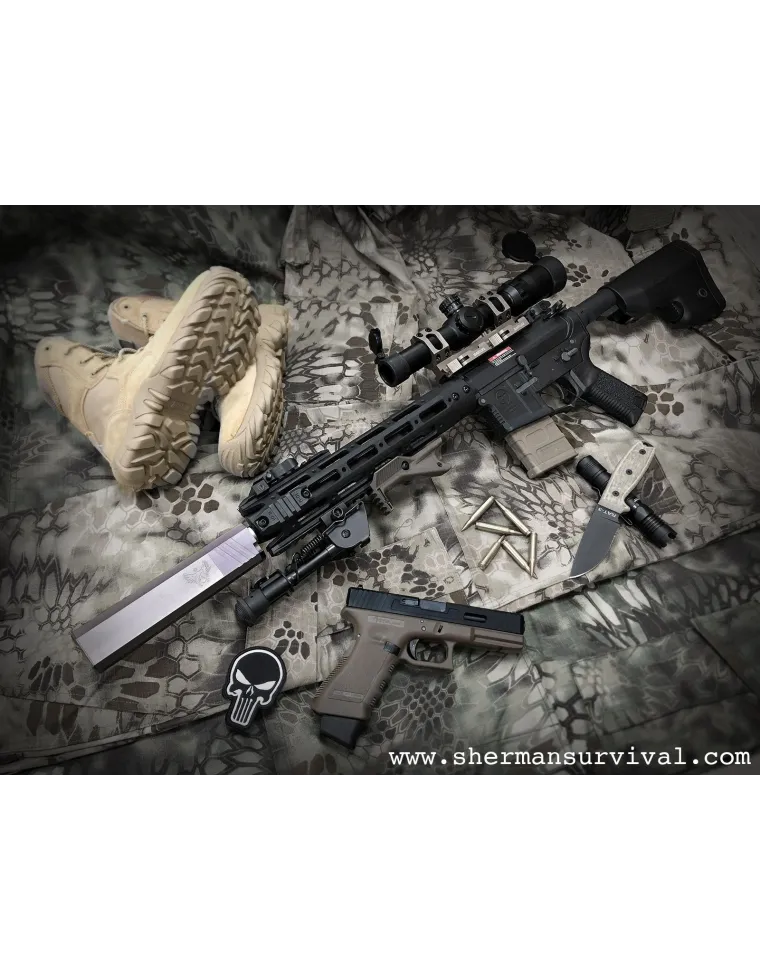 BASE OPTICA CON ANILLAS 25/30mm QD TAN