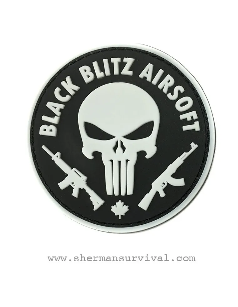 PARCHE PVC PUNISHER BLACK BLITZ G002-040-WHITE