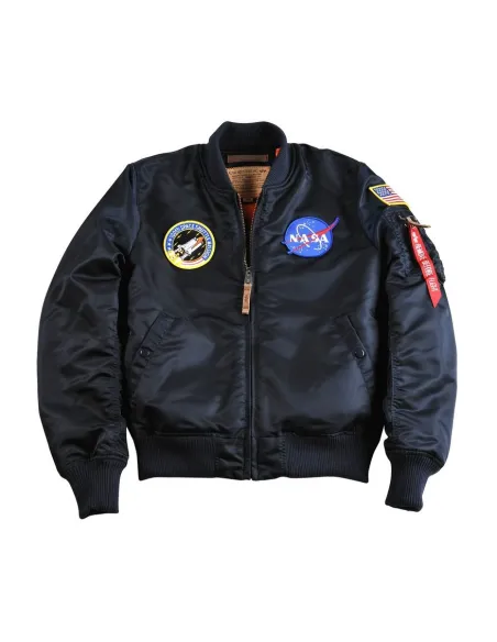 CAZADORA ALPHA IND. MA-1 VF NASA AZUL