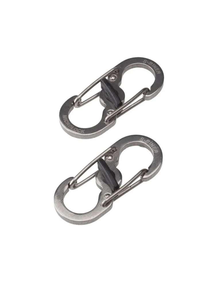 MOSQUETON MICROLOCK S-BINER ACERO 1.4 KG.