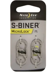 MOSQUETON MICROLOCK S-BINER ACERO 1.4 KG. 2