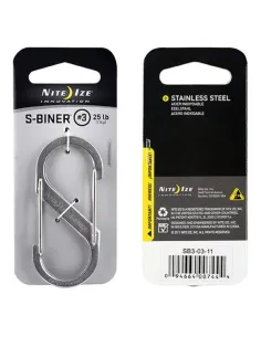 MOSQUETON METAL S-BINER 3 11kg 2