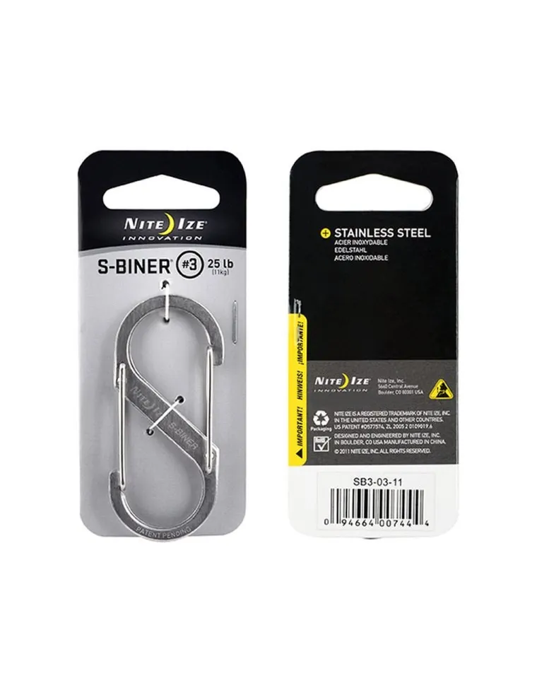 MOSQUETON METAL S-BINER 3 11kg