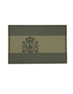 PARCHE PVC BANDERA ESPAÑOLA 75X50mm VERDE