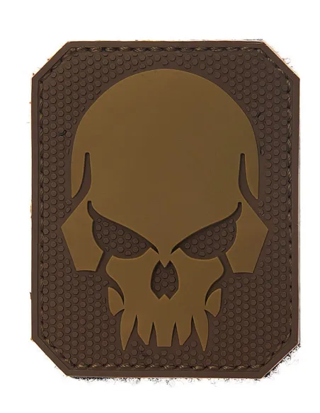 PARCHE PVC CALAVERA MARRON