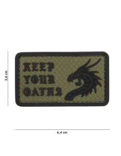 PARCHE PVC KEEP YOUR OATHS VERDE