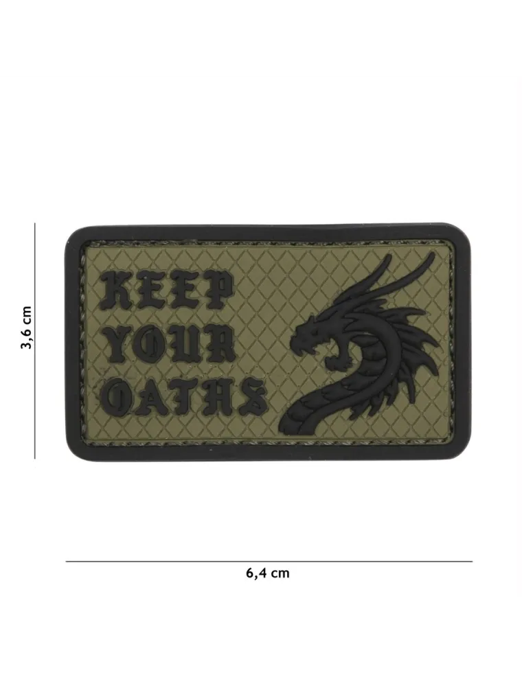 PARCHE PVC KEEP YOUR OATHS VERDE