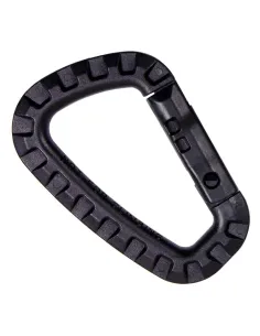 MOSQUETON PORTAEQUIPO PLASTICO NEGRO