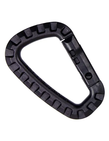 MOSQUETON PORTAEQUIPO PLASTICO NEGRO