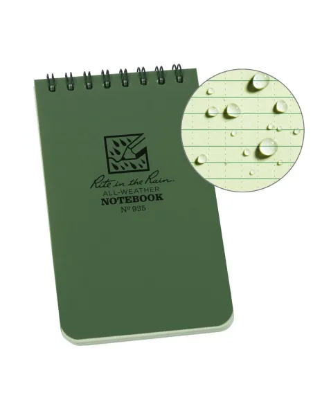 LIBRETA IMPERMEABLE RITE THE RAIN 3X5 VERDE