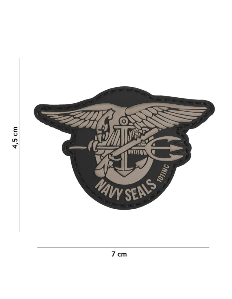 PARCHE PVC NAVY SEALS GRIS