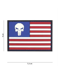 PARCHE PVC PUNISHER BANDERA USA