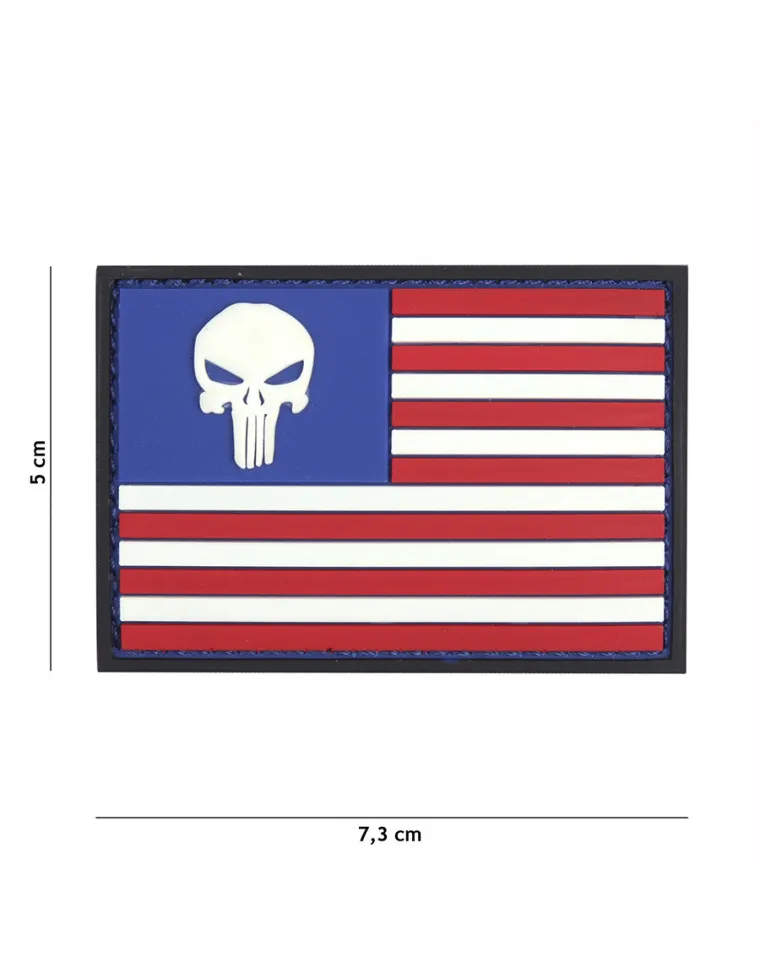 PARCHE PVC PUNISHER BANDERA USA