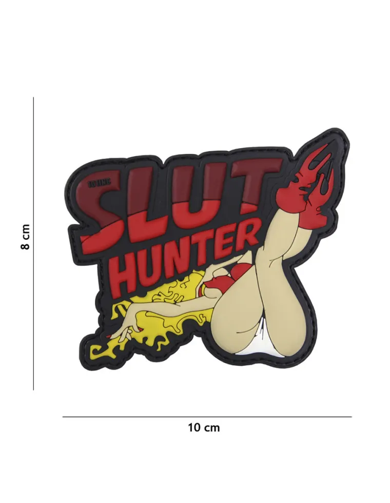 PARCHE PVC SLUT HUNTER ROJO