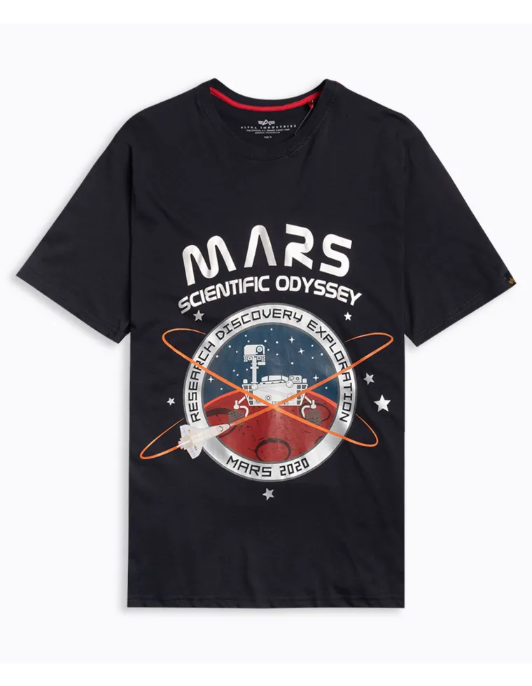 CAMISETA ALPHA IND. MISSION TO MARS AZUL
