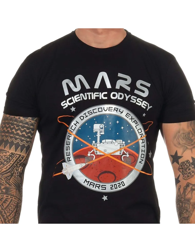 CAMISETA ALPHA IND. MISSION TO MARS AZUL