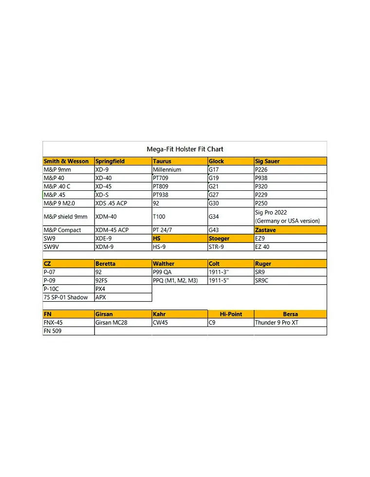 FUNDA PISTOLA UNIVERSAL CYTAC