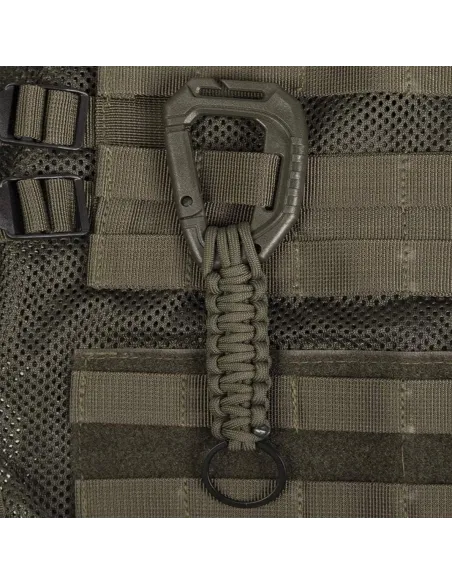 LLAVERO MOSQUETON CON PARACORD VERDE