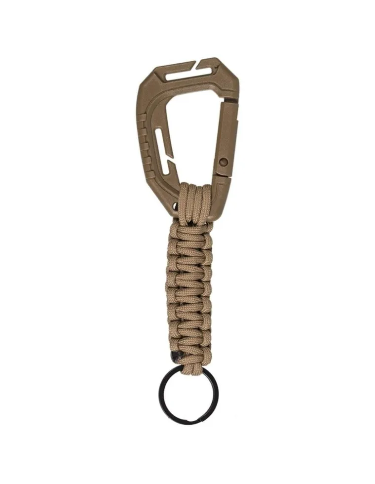 LLAVERO MOSQUETON CON PARACORD COYOTE