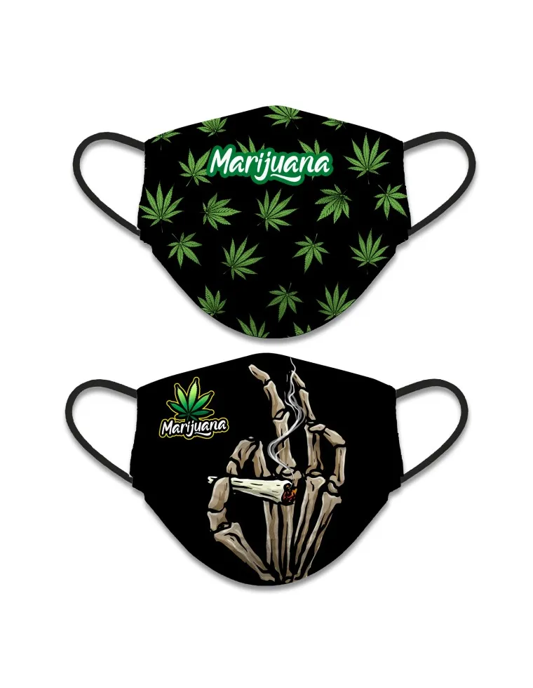 CUBREMASCARILLA REVERSIBLE MARIJUANA