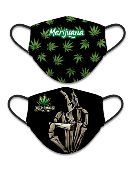 CUBREMASCARILLA REVERSIBLE MARIJUANA