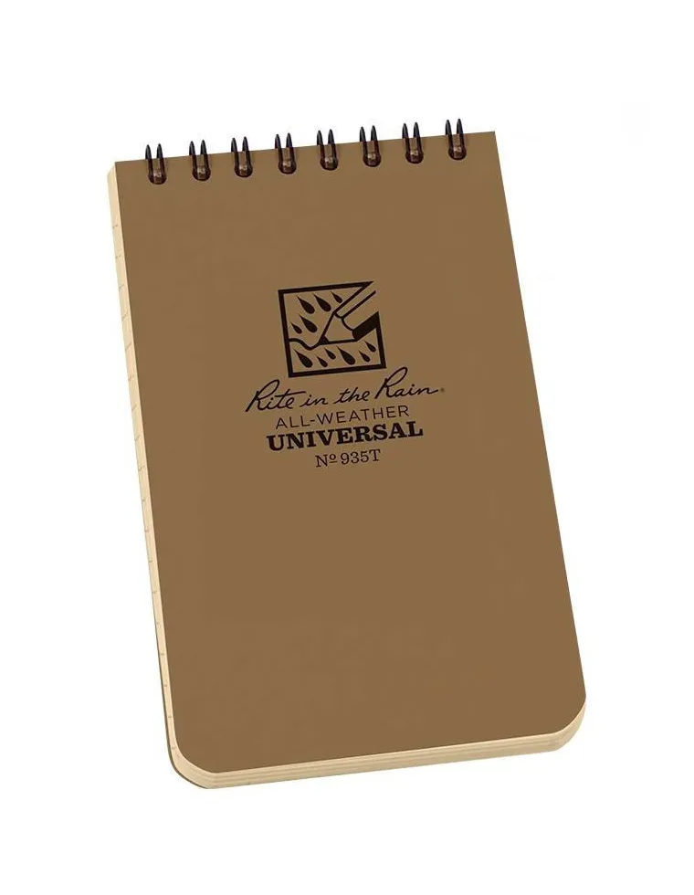 LIBRETA IMPERMEABLE RITE THE RAIN 3X5 TAN