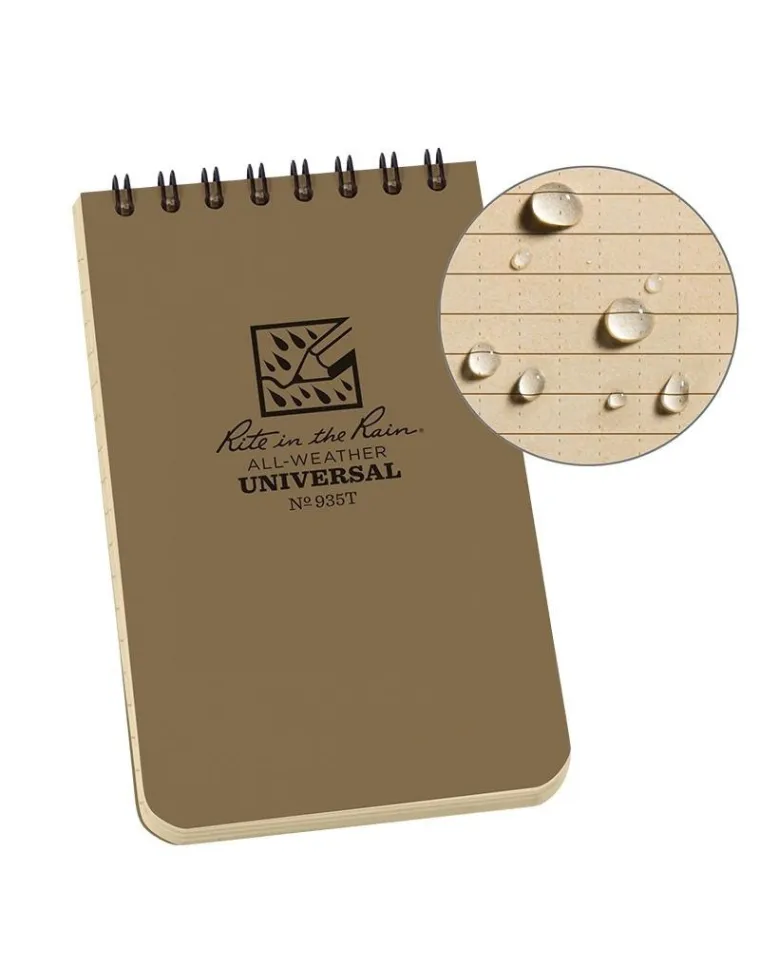 LIBRETA IMPERMEABLE RITE THE RAIN 3X5 TAN