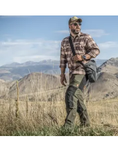 PANTALON HELIKON TEX WOODSMAN VERDE/NEGRO 2