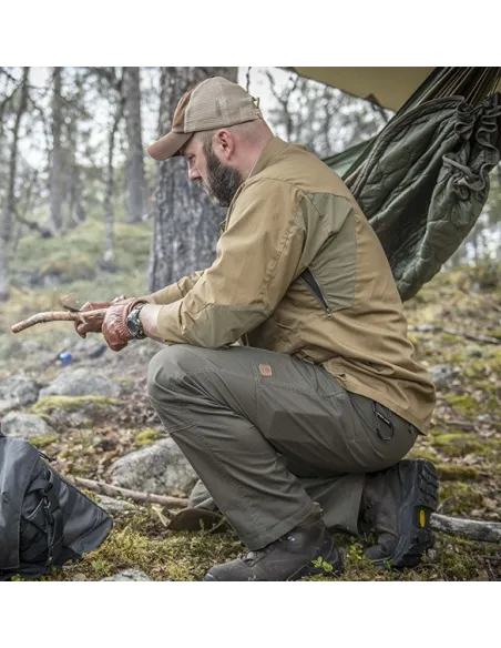 PANTALON HELIKON TEX WOODSMAN VERDE/NEGRO