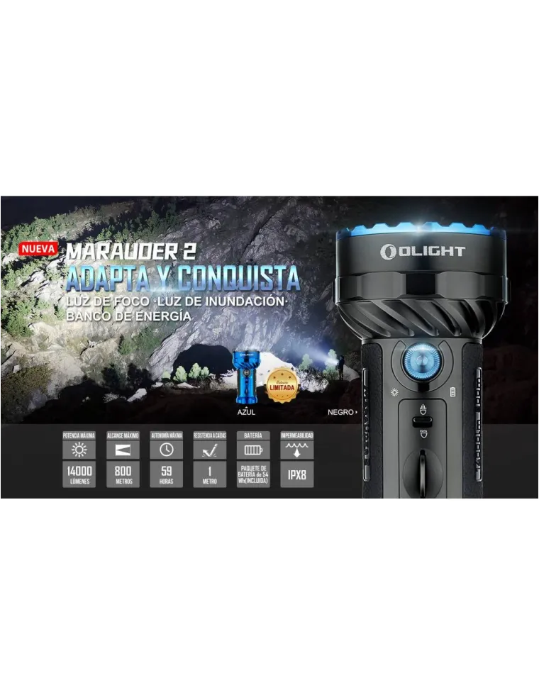 LINTERNA OLIGHT MARAUDER 2 14.000 LUMENS