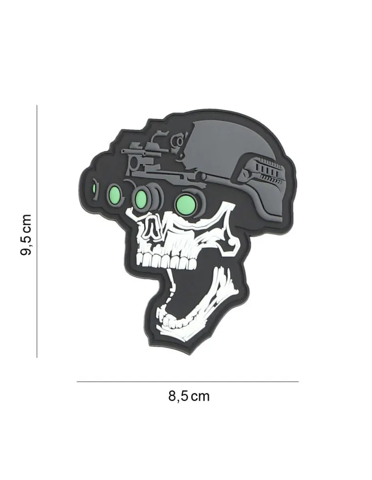 PARCHE FOSTEX PVC NIGH VISION SKULL 8134