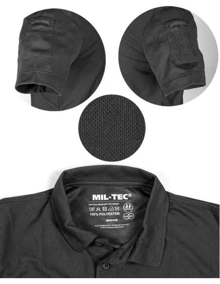 POLO QUICK DRY NEGRO