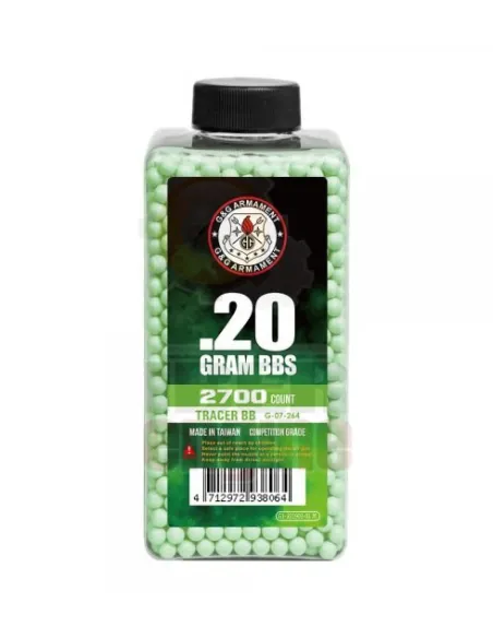 BOLAS TRACER G&G 0,20g 2700bb VERDES