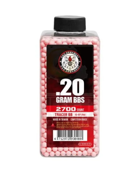 BOLAS TRACER G&G 0,20g 2700bb ROJAS