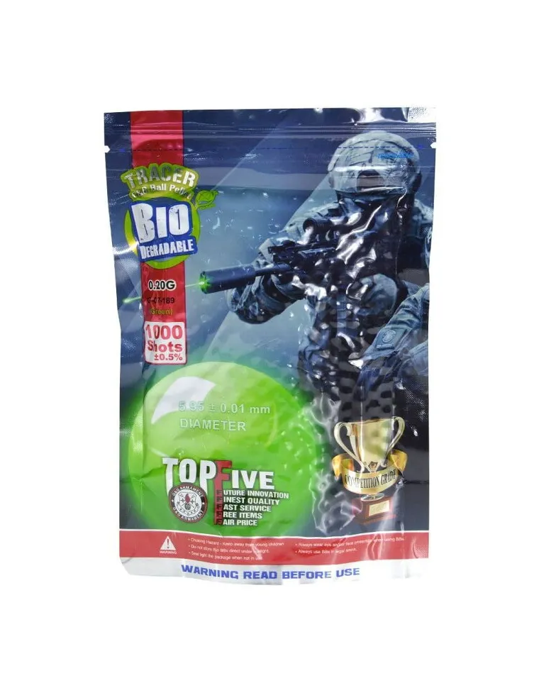 BOLAS TRACER BIO G&G 0,20g 1000bb VERDES
